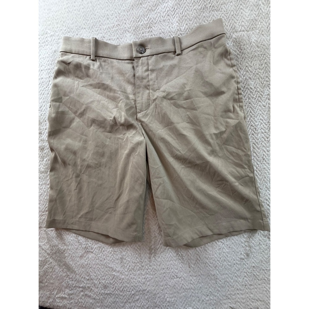 Nike Dri-FIT Golf Short Mens 32 Tan Khaki Standard Fit Performance Stretch 10.5"